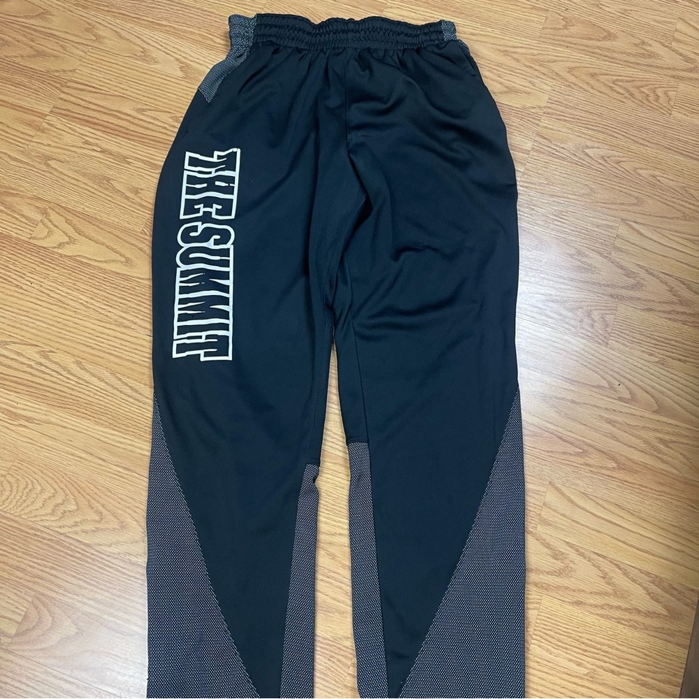 Jordan Dri-FIT The Summit Basketball Warm Up Pants Black/Grey with White Logo